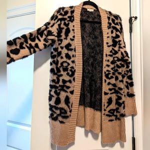 Leopard print cardigan size small